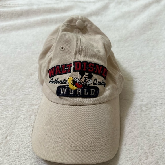 Disney Cream Baseball Cap with Embroidered Logo - Picture 1 of 2